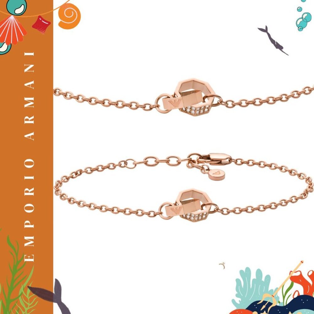 Emporio Armani Rose Gold-Tone Chain Bracelet - Picture 1 of 14